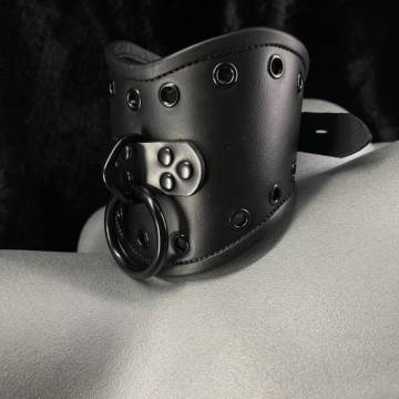 Leather Posture Collar With Eyelets